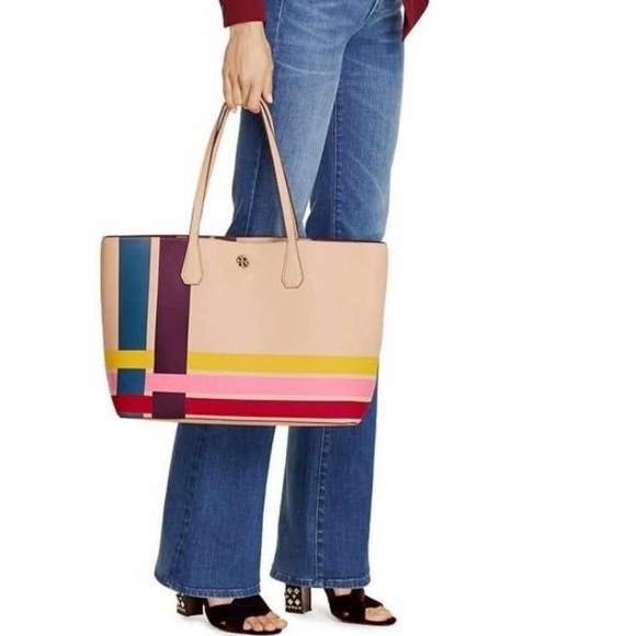 Tory Burch Perry Reversible Multicolor Tote RARE and SOLD OUT - Picture 3 of 16